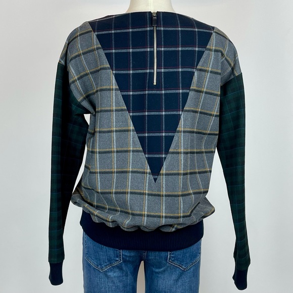 Band of Outsiders Mixed Plaid Sweatshirt US 6 ASO Kendall Jenner - Picture 3 of 7